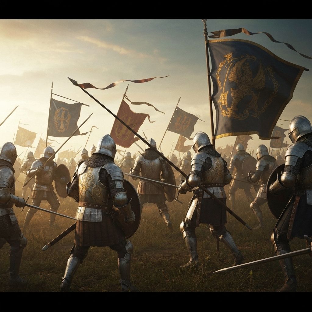 Medieval battlefield background